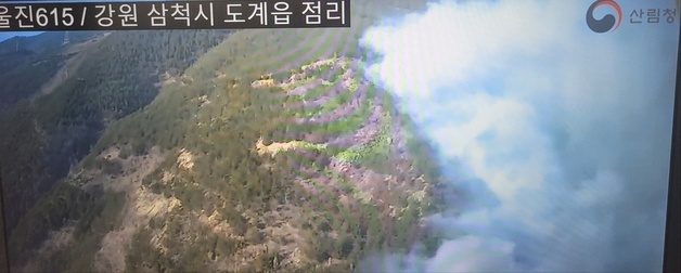 삼척 도계읍 산불…헬기 10대 투입해 3시간20분 만에 진화(종합)