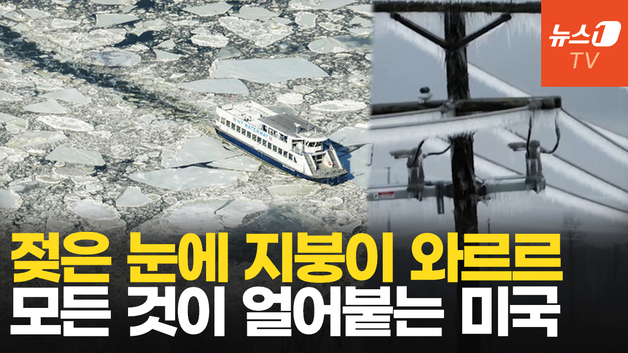 [영상] 눈 폭탄에 지붕 와르르…美 초강력 한파 2월 초까지