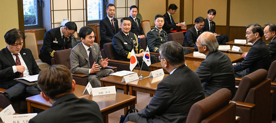 한일 국방장관회담 참석한 안규백 장관