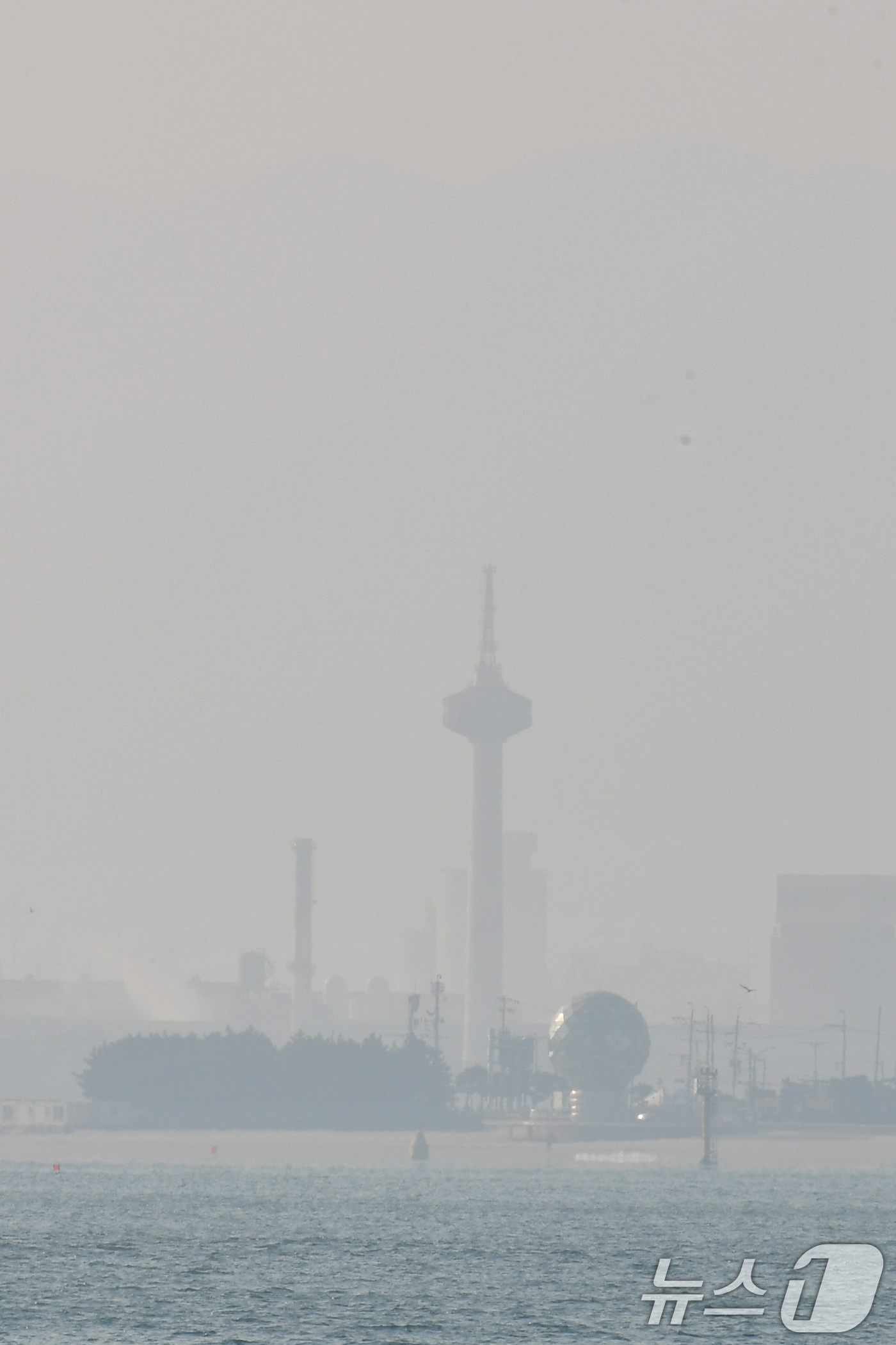 (포항=뉴스1) 최창호 기자 = 4일 경북 포항시 송도해수욕장 상공이 희뿌연 미세먼지에 덮여있다.이날 포항지역 미세먼지 농도는 50㎍/m³ 수준이다. 2026.1.4/뉴스1