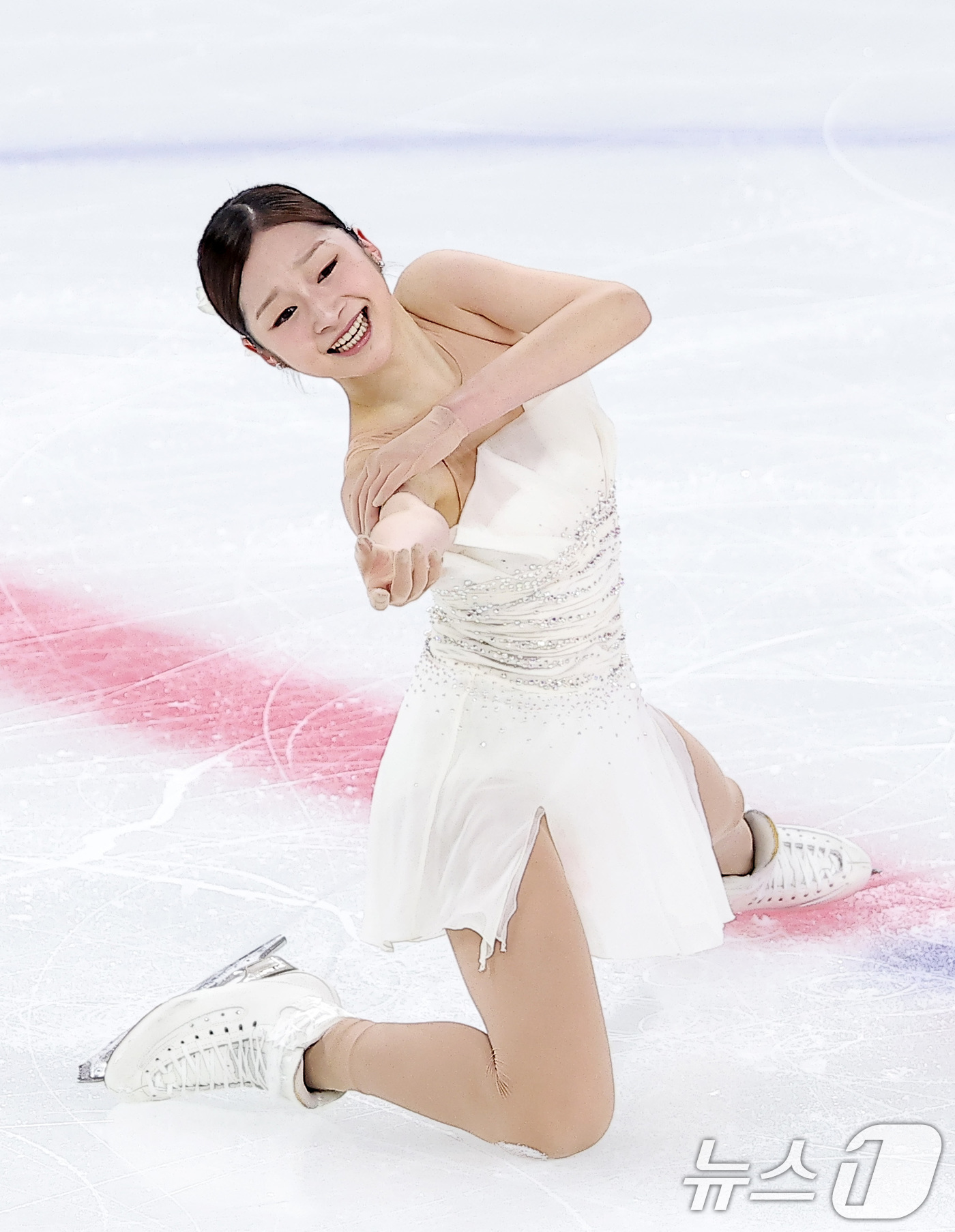(서울=뉴스1) 김성진 기자 = 피겨스케이팅 선수 신지아(세화여고)가 4일 서울 양천구 목동 아이스링크에서 열린 제80회 전국남녀 피겨스케이팅 종합선수권대회 여자 시니어 프리 스케 …