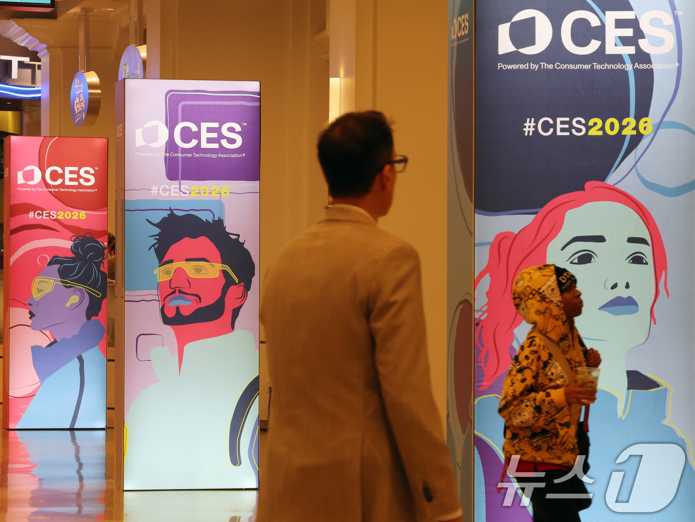 (라스베이거스(미국)=뉴스1) 황기선 기자 = 세계 최대 IT(정보기술)·가전 전시회 'CES 2026' 개막을 이틀 앞둔 4일(현지시간) 미국 네바다주 라스베이거스 호텔에 관련 …