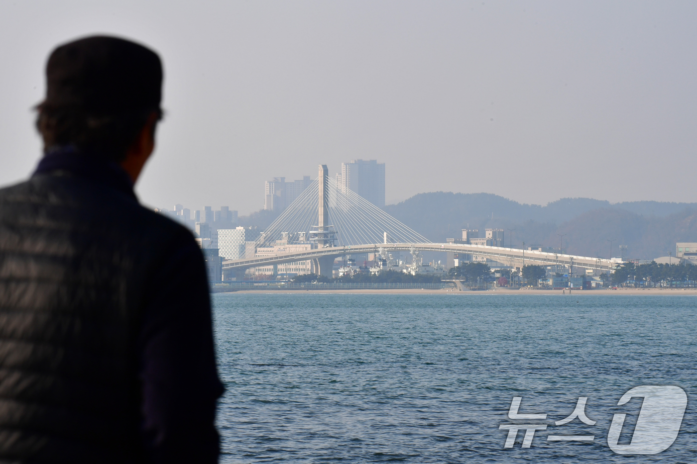 (포항=뉴스1) 최창호 기자 = 5일 경북 포항시 송도해수욕장과 영일대해수욕장을 연결하는 해오름대교 공사에서 막바지 공사가 한창이다.포항시는 오는 6월 정상 개통할 예정이며 1월 …