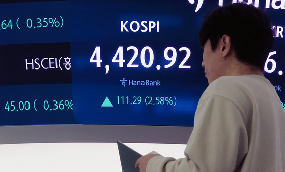 코스피, 4420선도 뚫었다…'13만전자·70만닉스' 최고가 랠리[개장시황]