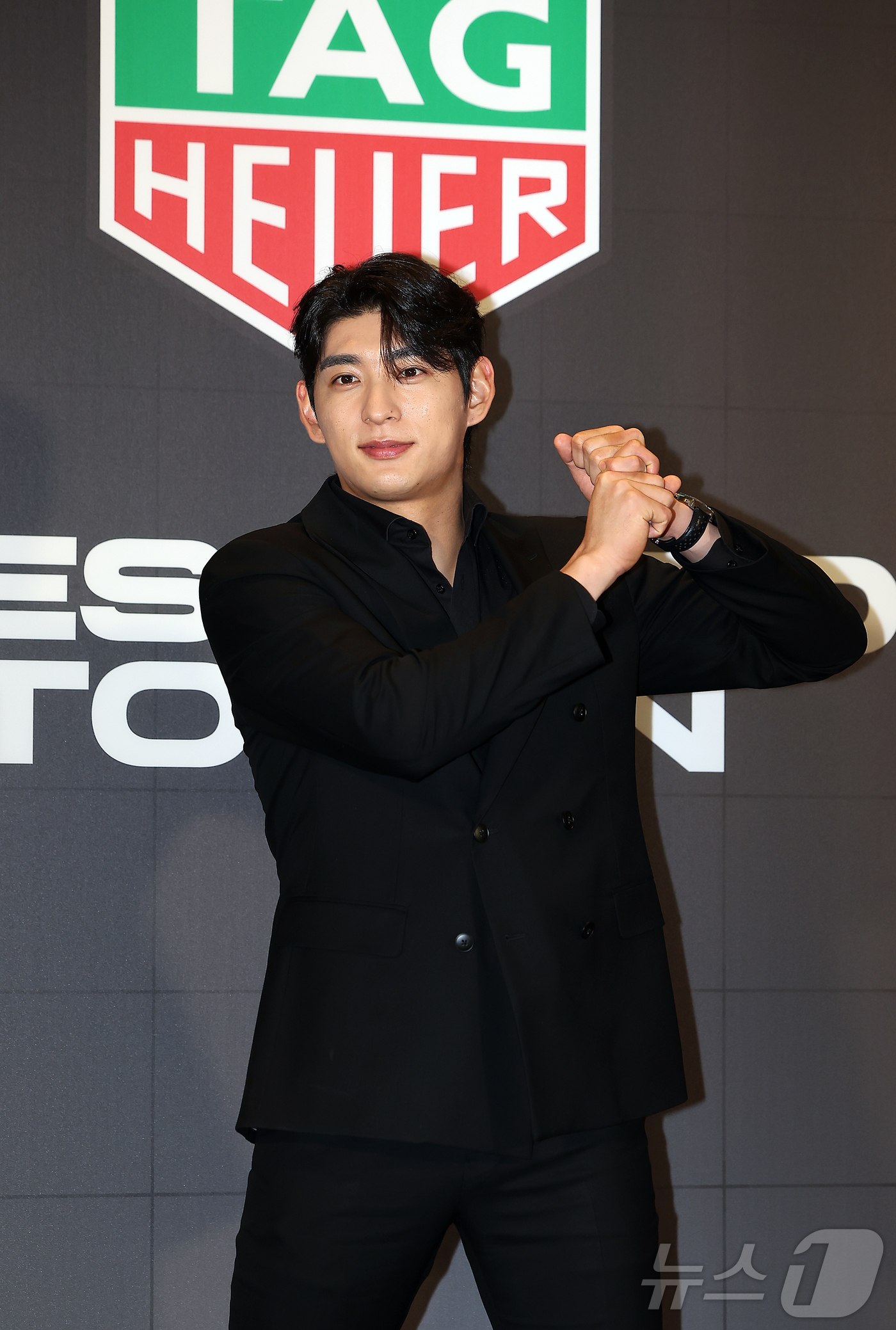 (서울=뉴스1) 김진환 기자 = 샌프란시스코 자이언츠의 이정후가 5일 오후 서울 강남구 웨스틴 서울 파르나스 하모니볼룸에서 열린 명품 시계 브랜드 태그호이어의 브랜드 앰배서더 발표 …