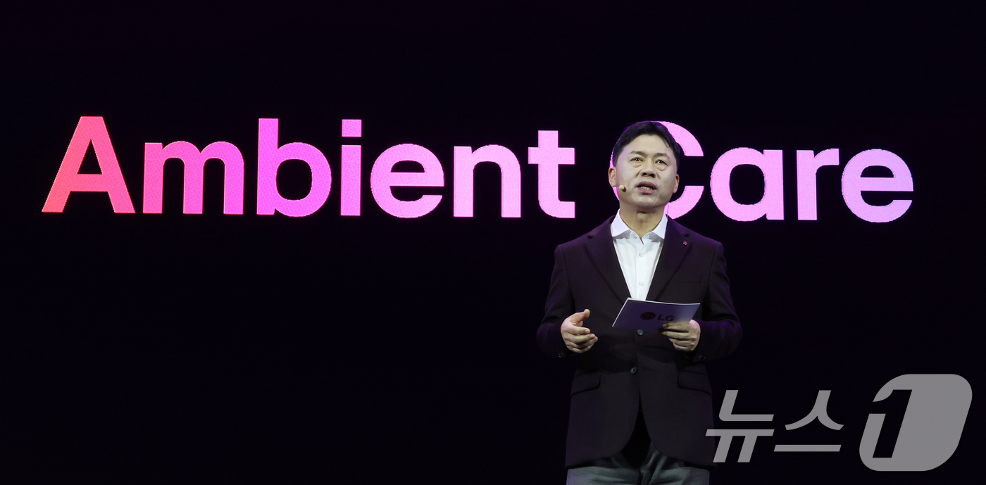 (라스베이거스(미국)=뉴스1) 황기선 기자 = 류재철 LG전자 대표(사장)이 5일(현지시간)  미국 네바다주 라스베이거스 만달레이베이 호텔에서 열린 CES 2026 'LG전자 미디 …