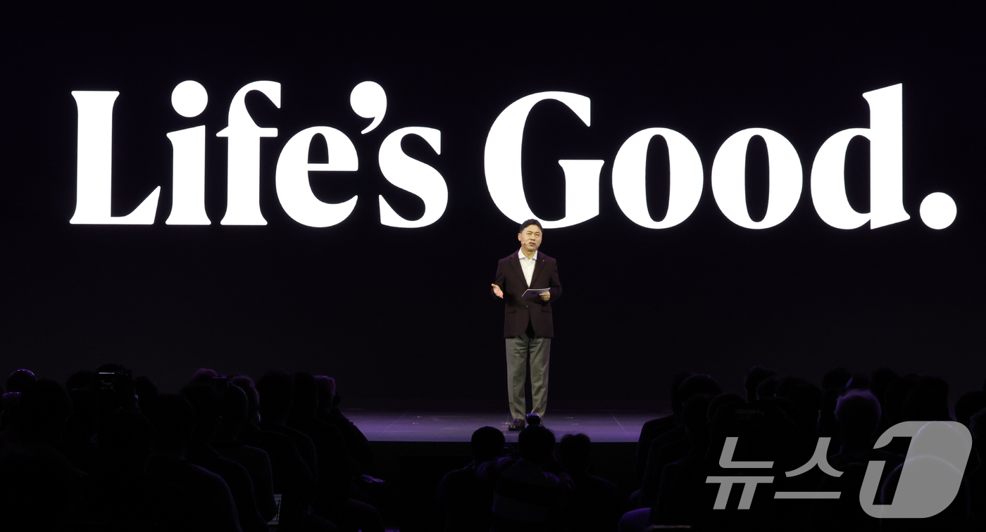 (라스베이거스(미국)=뉴스1) 황기선 기자 = 류재철 LG전자 대표(사장)이 5일(현지시간)  미국 네바다주 라스베이거스 만달레이베이 호텔에서 열린 CES 2026 'LG전자 미디 …