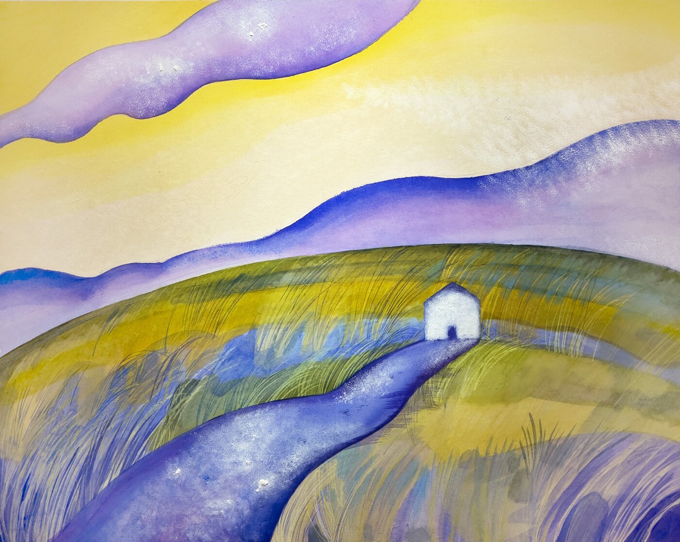 본문 이미지 - 이승은, Golden, 2025, 72.7&times;90.9 cm, Color and gel stone on hanji (떼아트 갤러리 제공)