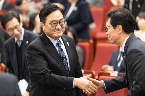 비상계엄 해제 특별포상 수여식 참석한 우원식 의장