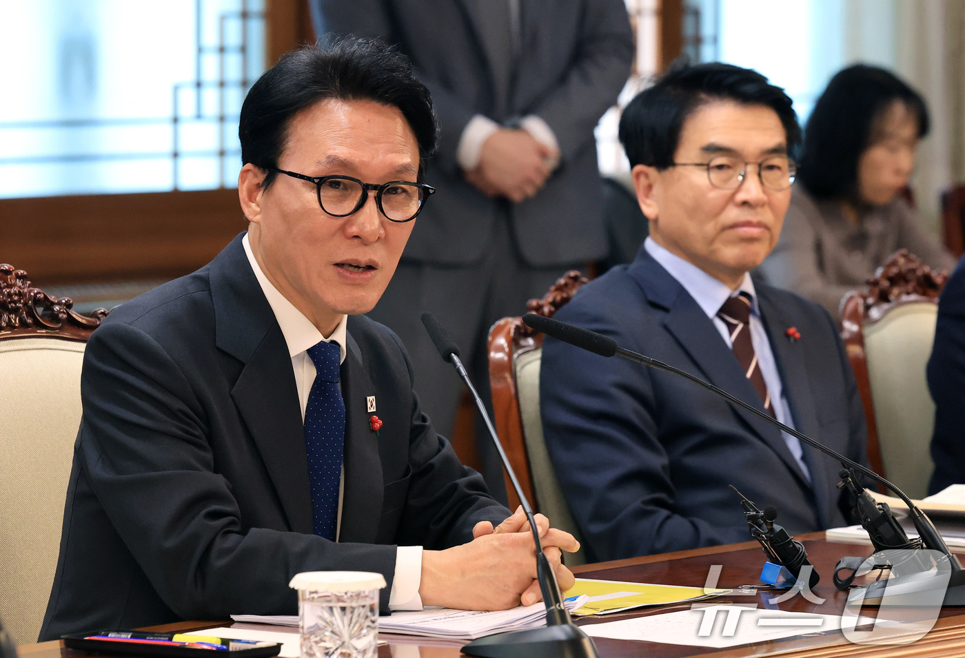 (서울=뉴스1) 임세영 기자 = 김민석 국무총리가 6일 서울 종로구 정부서울청사에서 열린 국무총리실 업무보고에서 모두발언을 하고 있다. 2026.1.6/뉴스1