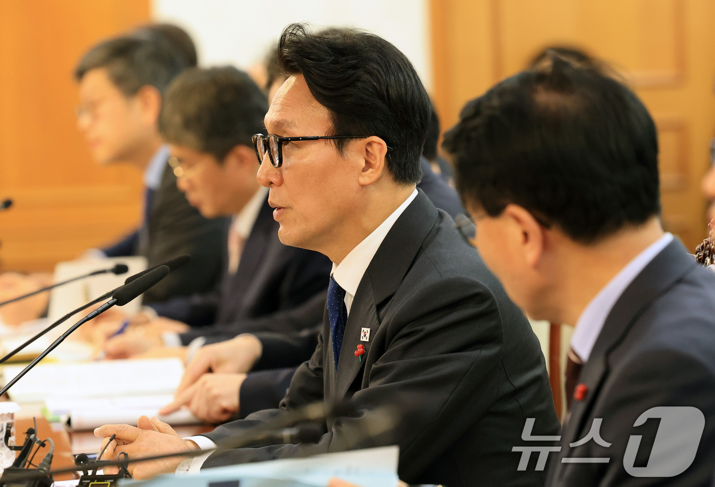 (서울=뉴스1) 임세영 기자 = 김민석 국무총리가 6일 서울 종로구 정부서울청사에서 열린 국무총리실 업무보고에서 모두발언을 하고 있다. 2026.1.6/뉴스1