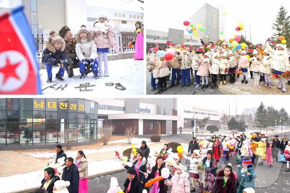 (평양 노동신문=뉴스1) = 북한 노동당 기관지 노동신문은 7일 "위대한 당중앙의 현명한 영도 아래 전국 모든 지역이 균형적으로 동시다발적으로 진보하는 전면적부흥의 새시대가 펼쳐지 …