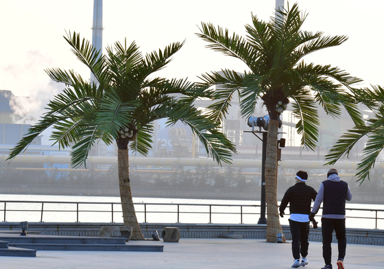 진짜 같은 인공 야자수