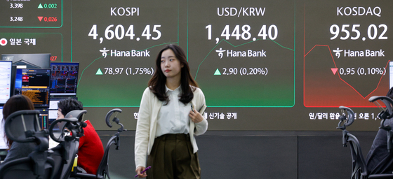 코스피, 장중 한때 4600선 돌파