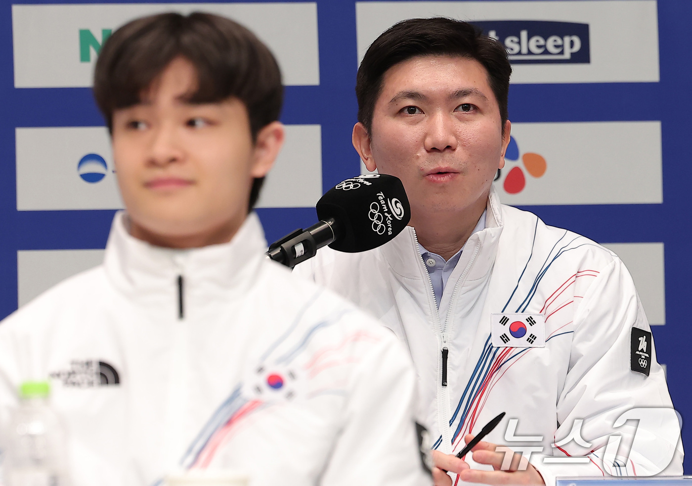 (진천=뉴스1) 김성진 기자 = 유승민 대한체육회장이 7일 충북 진천선수촌 챔피언하우스에서 열린 2026 밀라노코르티나동계올림픽대회 D-30 미디어데이에서 인사말을 하고 있다. 2 …