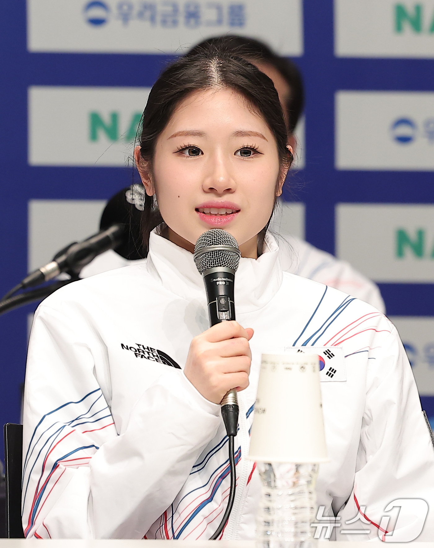 (진천=뉴스1) 김성진 기자 = 피겨스케이팅 이해인이 7일 충북 진천선수촌 챔피언하우스에서 열린 2026 밀라노코르티나동계올림픽대회 D-30 미디어데이에서 취재진의 질문에 답하고 …