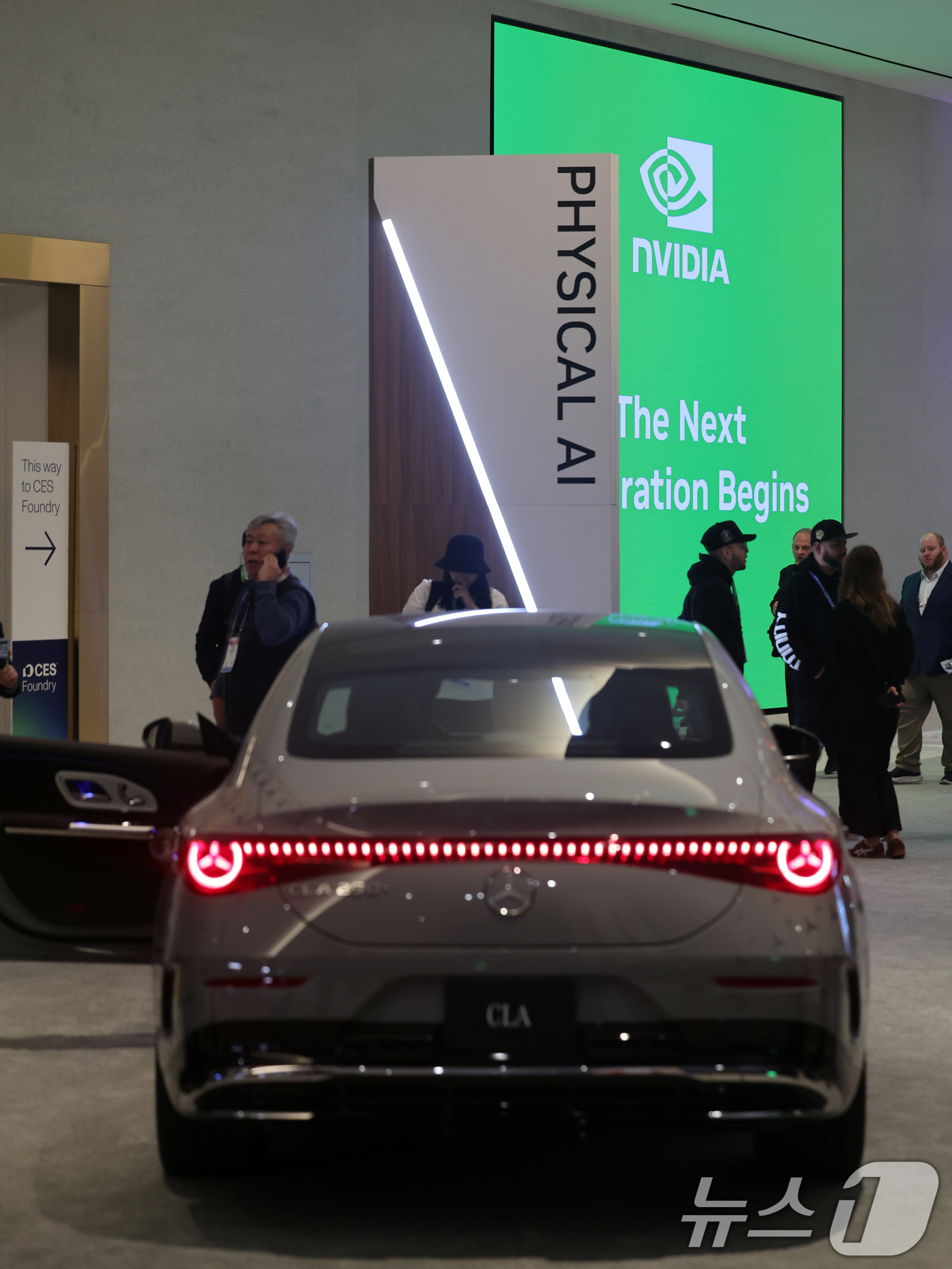 (라스베이거스=뉴스1) 황기선 기자 = 세계 최대 IT(정보기술)·가전 전시회 'CES 2026' 개막 이틀차인 7일(현지시간) 미국 네바다주 라스베이거스 퐁텐블로 호텔에 마련된 …