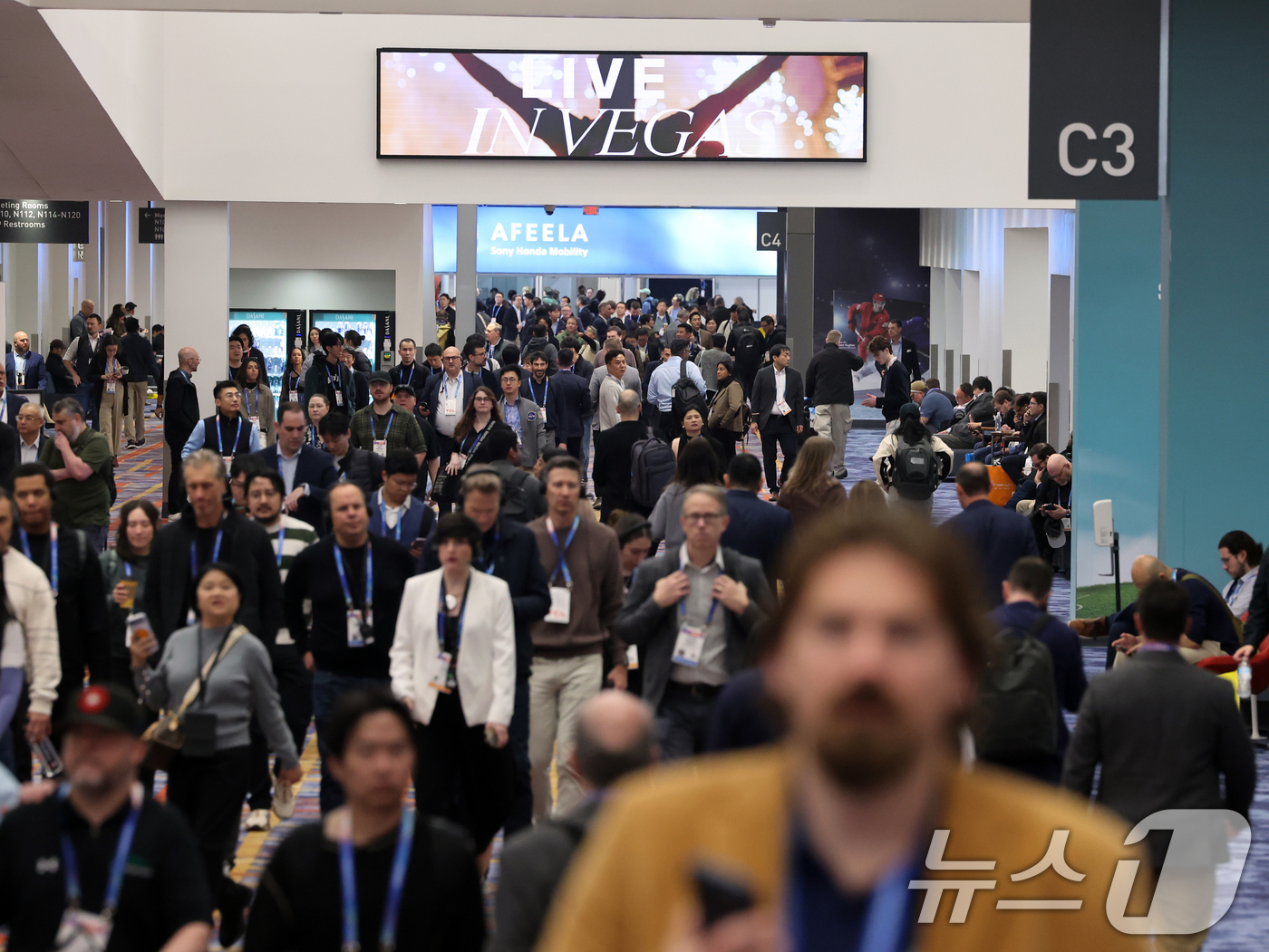 (라스베이거스=뉴스1) 황기선 기자 = 세계 최대 IT(정보기술)·가전 전시회 'CES 2026' 개막 이틀차인 7일(현지시간) 미국 네바다주 라스베이거스 컨벤션센터(LVCC)에서 …