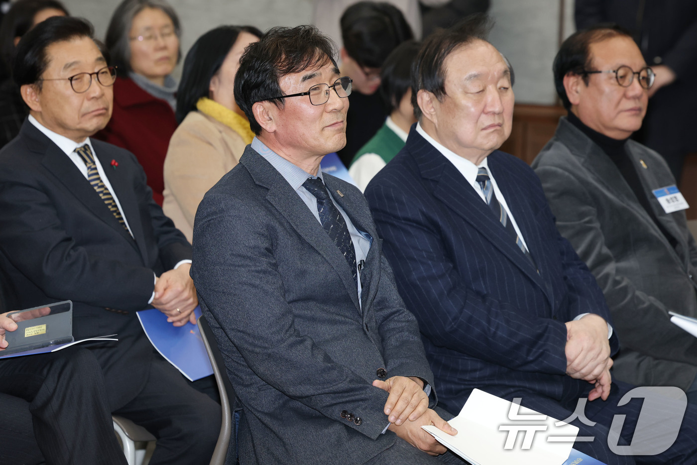 (서울=뉴스1) 이광호 기자 = 전성환 대통령실 경청통합수석이 8일 오후 서울 중구 명동 은행회관에서 열린 2026시민사회단체 신년하례회에 참석해 있다. 2026.1.8/뉴스1