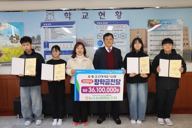 울산 농소농협, 지역 학생 122명에 장학금 3610만원 지급