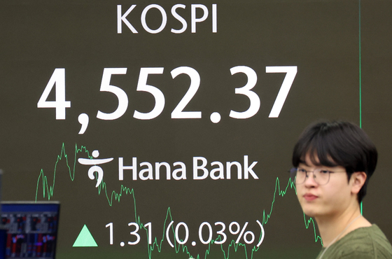 코스피 4552.37 마감, 코스닥 944선 후퇴