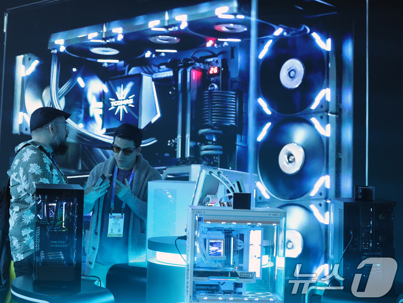 (라스베이거스=뉴스1) 황기선 기자 = 세계 최대 IT(정보기술)·가전 전시회 'CES 2026' 개막 사흘차인 8일(현지시간) 미국 네바다주 라스베이거스 베네치안호텔에서 티코마스 …