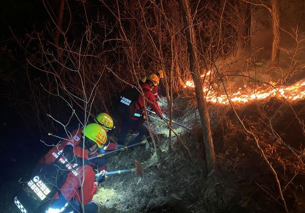 경산 산불, 운전 중 담뱃불 투기 추정…작년 울진 산불도 같은 원인