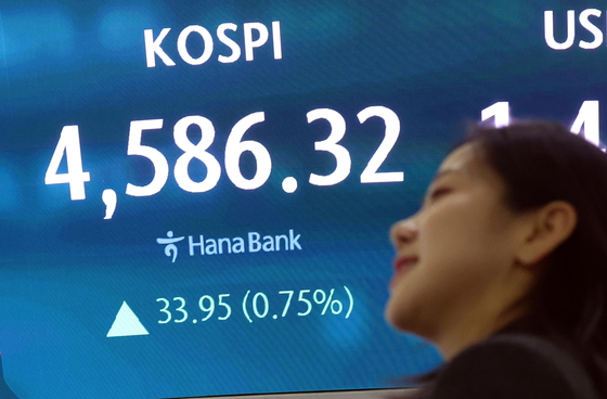 코스피 4586.32 마감…코스닥 947.92
