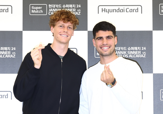 생애 첫 방한 알카라스·신네르 "라이벌 구도? 우리 노력의 결과이자 선물"