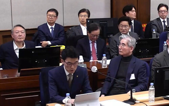 윤석열·김용현, '내란 우두머리' 재판 1심 결심공판 출석