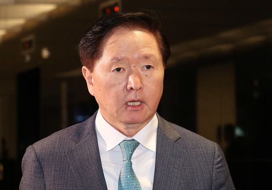 10대그룹 사장단 간담회 참석하는 우기홍 부회장