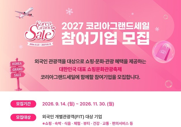 "글로벌 고객 잡을 기회"…'2027 코리아그랜드세일' 기업 모신다
