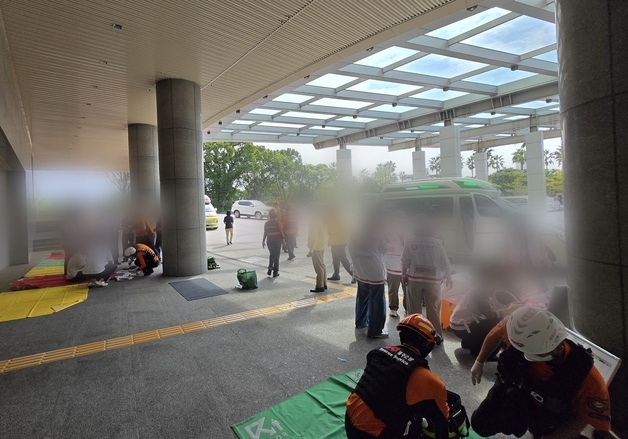 서귀포 유명호텔서 소독약 냄새 퍼져…59명 병원 이송