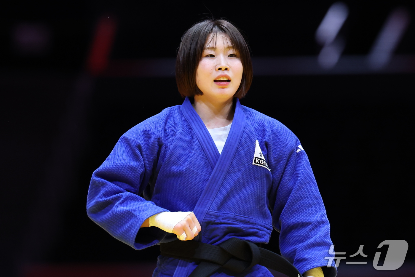 (나고야=뉴스1) 김민지 기자 = 대한민국 허미미가 1일 일본 아이치 인터내셔널 아레나에서 열린 2026 아이치·나고야 아시안게임 유도 여자 57kg급 결승에서 금메달을 확정 지은 …