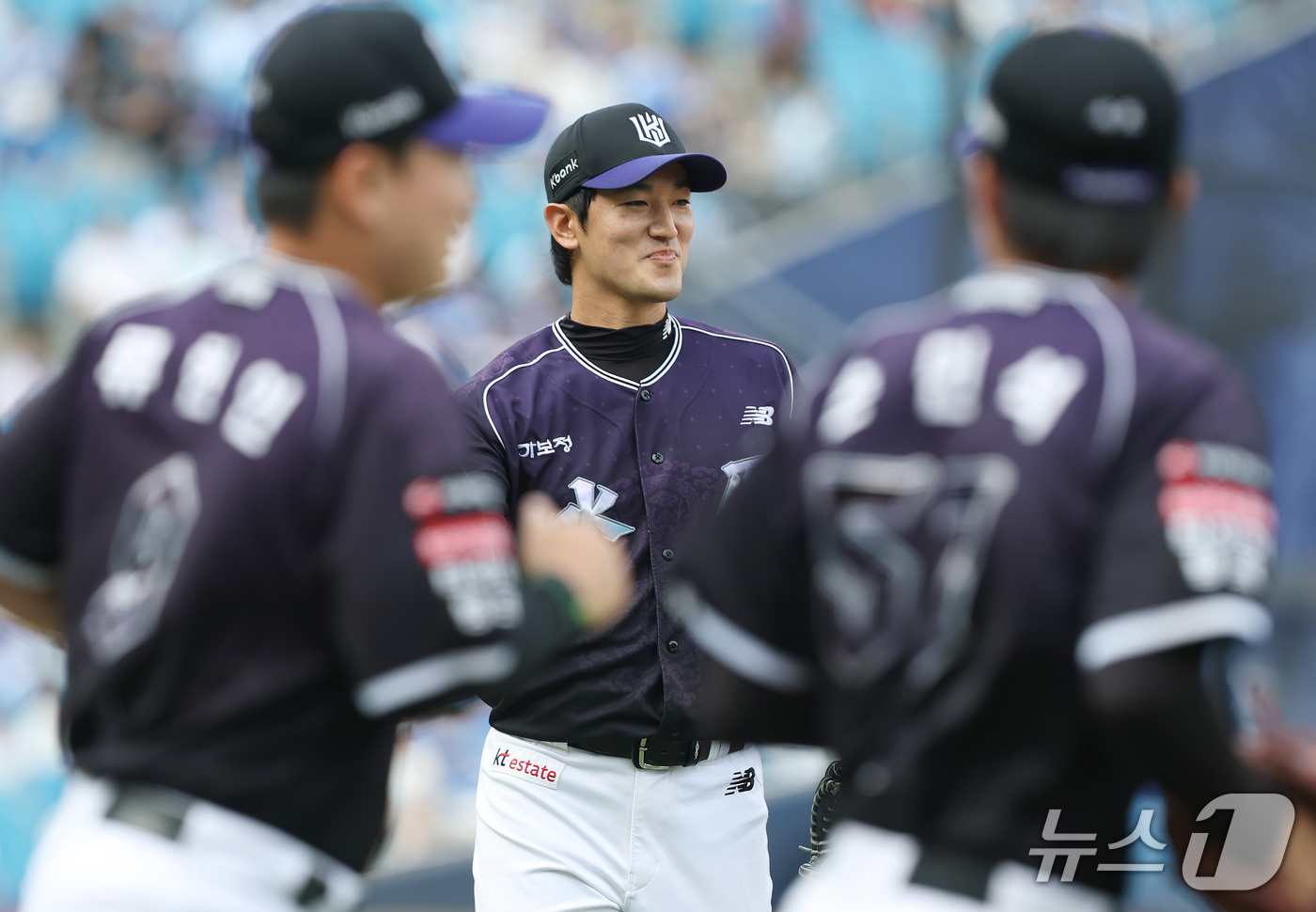 (대구=뉴스1) 공정식 기자 = 11일 오후 대구 삼성 라이온즈파크에서 열린 프로야구 '2026 신한SOL KBO리그' KT 위즈와 삼성 라이온즈의 경기, 5회까지 삼성 타선을 1 …