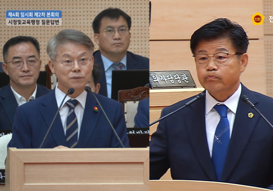 "감옥 간 윤석열도 의회 무시"…민형배 vs 민주당 첫 시정질문 충돌