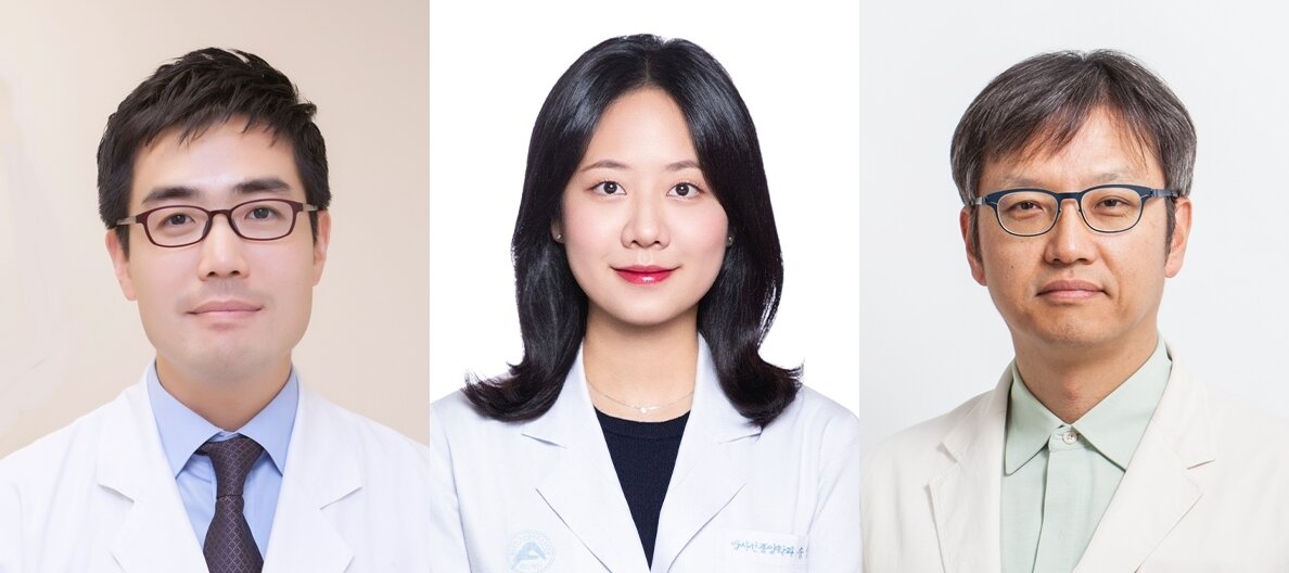 본문 이미지 - 김영석 서울아산병원 방사선종양학과 교수(왼쪽부터), 송영주 전문의와 박원 삼성서울병원 방사선종양학과 교수.(서울아산병원 제공)