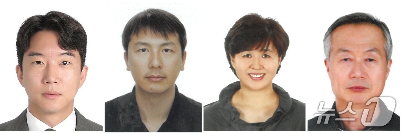본문 이미지 - 왼쪽부터 조경찬 할머니학화호도과자 대표, 송상홍 동순원 대표, 정미숙 명인, 서용필 명인.(천안시청 제공. 재판매 및 DB 금지)