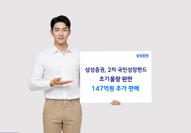 삼성증권, 2차 국민성장펀드 초기물량 완판…147억원 추가 판매