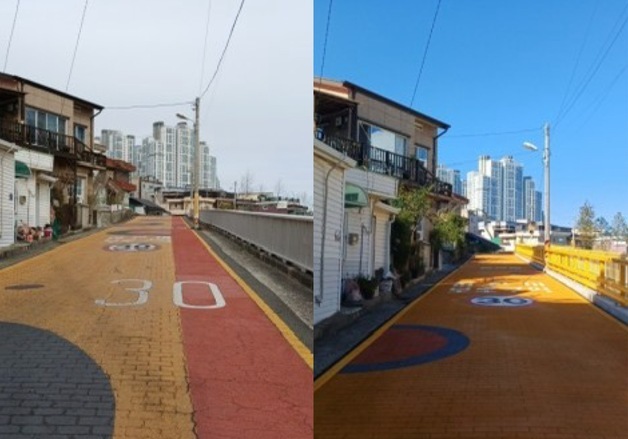 울산 동구, 방어진초 통학로 정비…차도 분리 160m 보도 신설