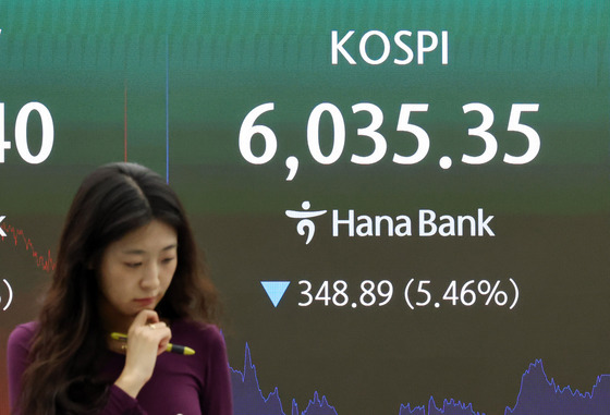 코스피 5% 넘게 급락 마감