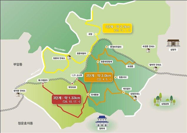 본문 이미지 - 전체 탐방로 개방 현황(국가유산청 제공)