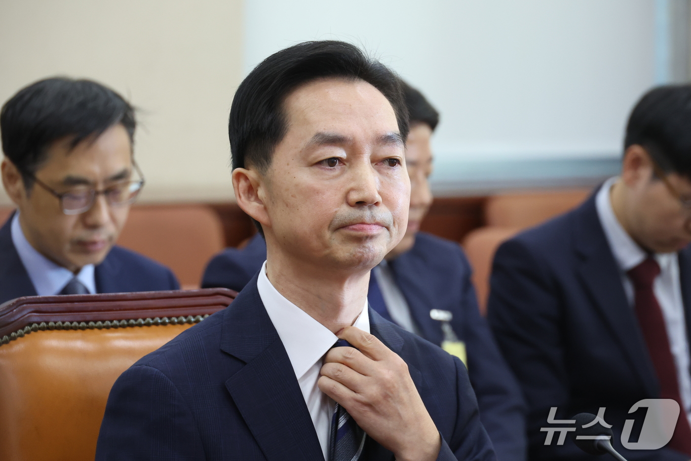 (서울=뉴스1) 신웅수 기자 = 김지용 중대범죄수사청장 후보자가 14일 서울 여의도 국회에서 열린 행정안전위원회 인사청문회에 출석해 있다. 2026.10.14/뉴스1