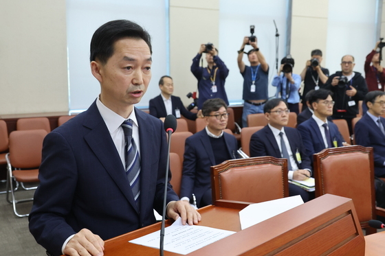 인사청문회서 인사말 하는 김지용 중수청장 후보자