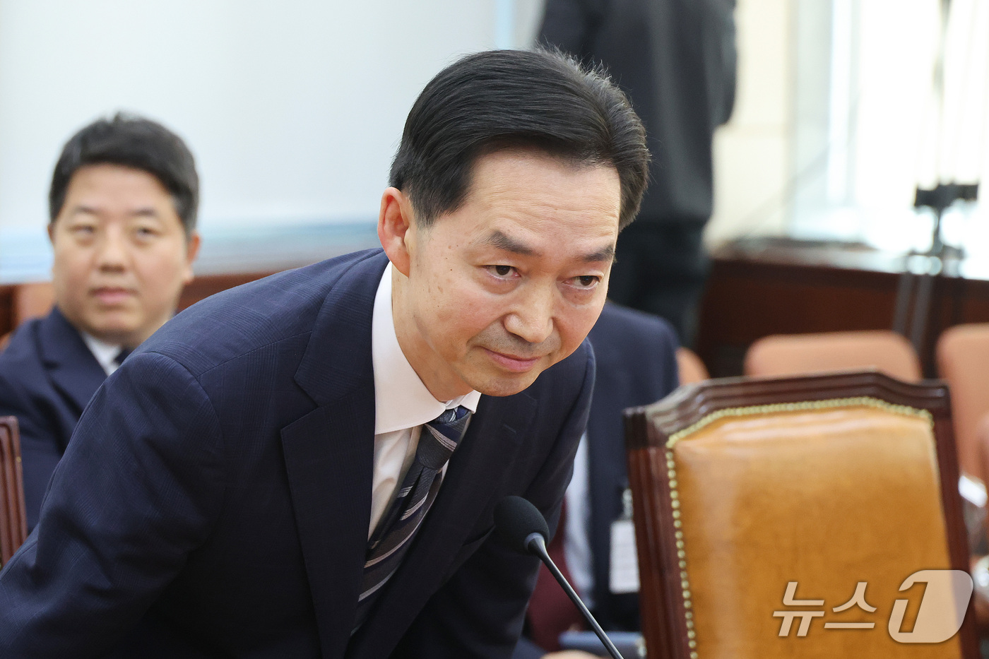(서울=뉴스1) 신웅수 기자 = 김지용 중대범죄수사청장 후보자가 14일 서울 여의도 국회에서 열린 행정안전위원회 인사청문회에 출석하고 있다. 2026.10.14/뉴스1