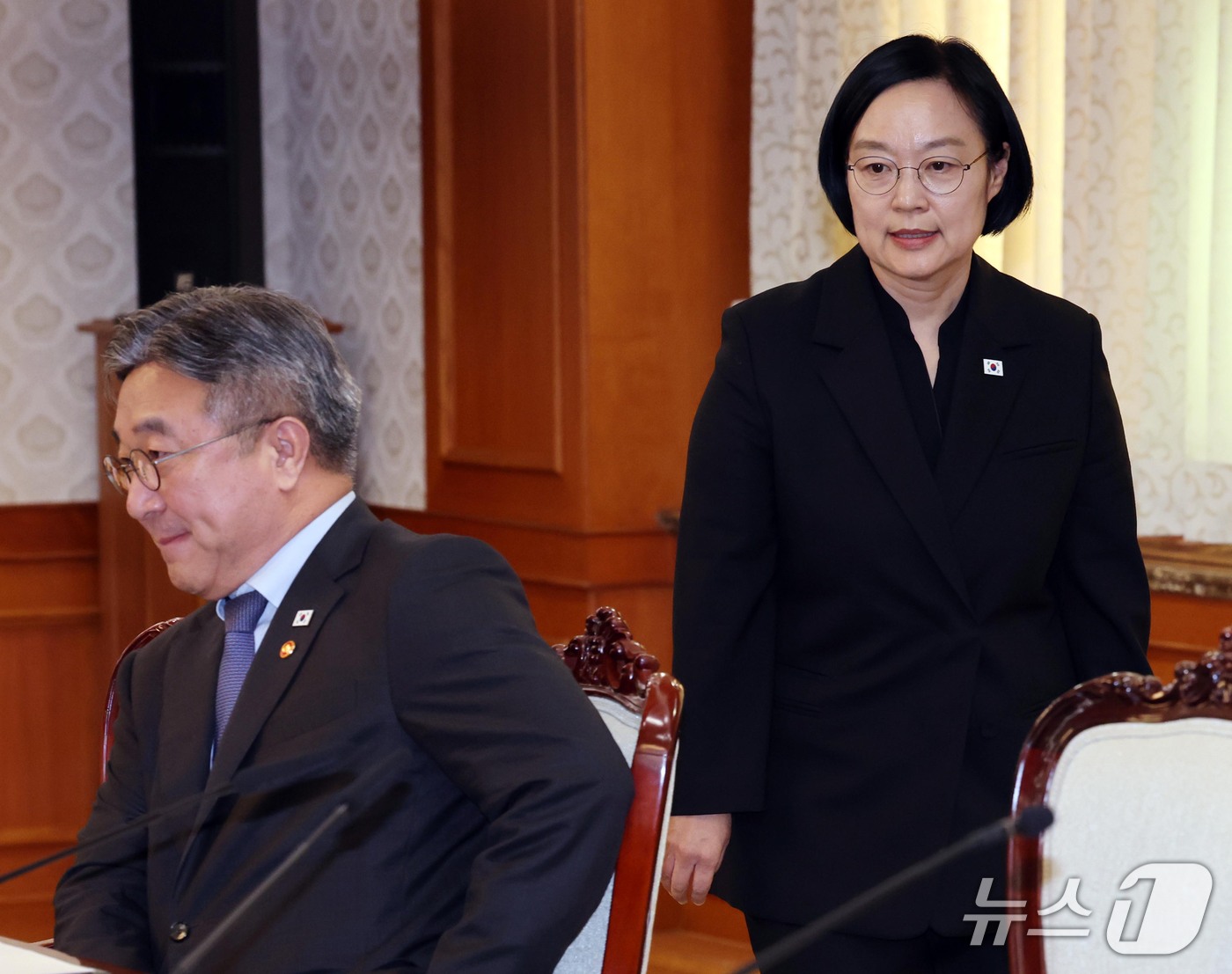 (서울=뉴스1) 이종덕 기자 = 한성숙 국무총리가 14일 서울 종로구 정부서울청사에서 열린 경찰개혁위원회 1차 회의에 참석하고 있다.  2026.10.14/뉴스1