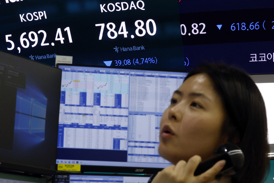 큰 폭 하락 코스피, 매도 사이드카 발동