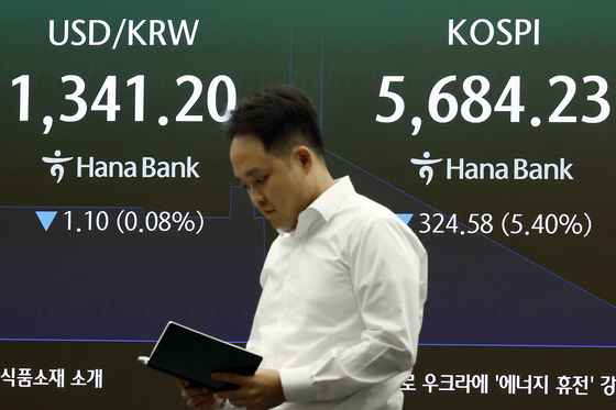 5600선까지 하락한 코스피