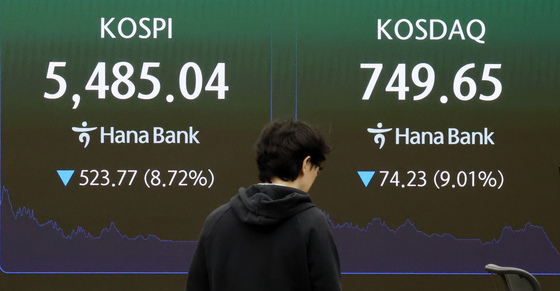 장중 5500선 붕괸된 코스피