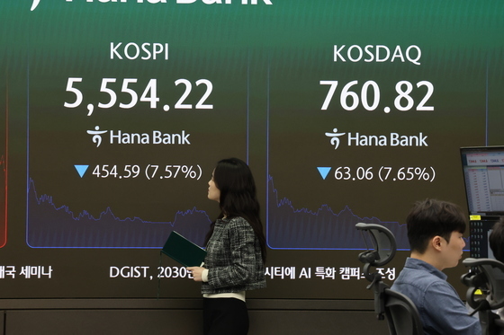 코스피, 5500선에 장 마감